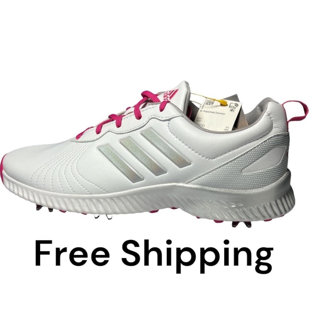 Adidas Women's Response Bounce AC8283 Climastorm Golf Shoes White Magenta